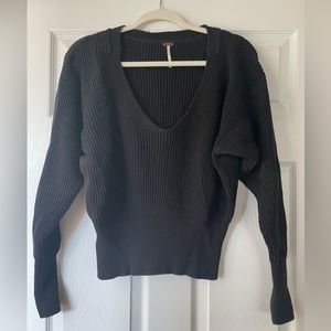 Free People Black Knit Sweater